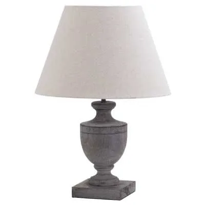 Incia Urn Wooden Table Lamp