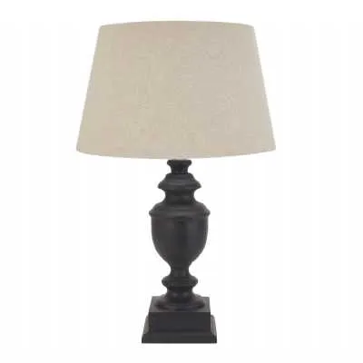 Delaney Collection Grey Urn Lamp With Linen Shade