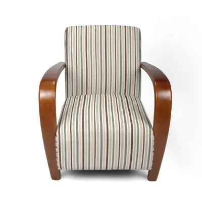 Duck Egg Stripe Fabric Armchair