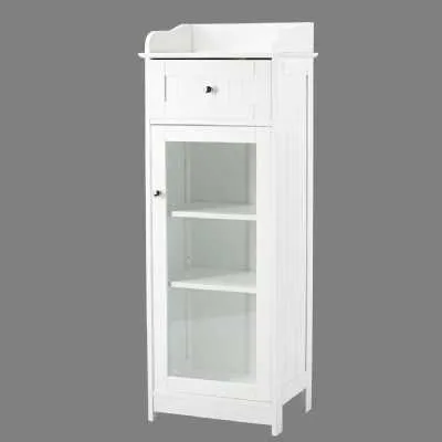 Alaska Glass Cabinet White