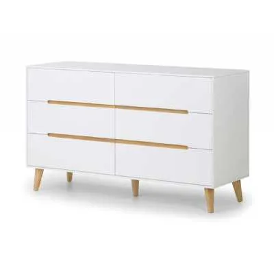 Alicia 6 Drawer Wide Chest White