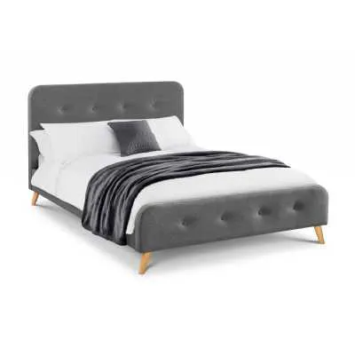 Astrid Curved Retro Buttoned Bed 135cm