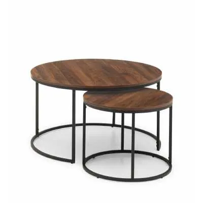 Bellini Round Nesting Coffee Table Walnut