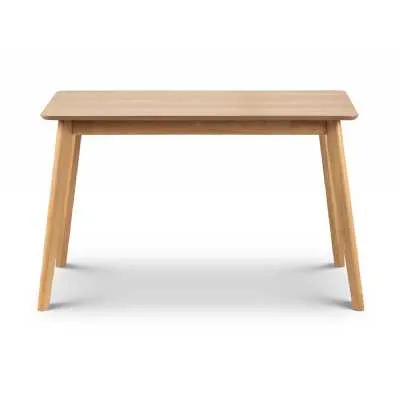 Boden Oak Veneer Rectangular Table With Tapered Legs