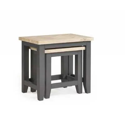 Bordeaux Nest Of Tables Dark Grey