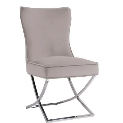 The Chair Collection Dining Chair Taupe Velvet