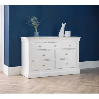 Clermont 4+3 Drawer Chest White