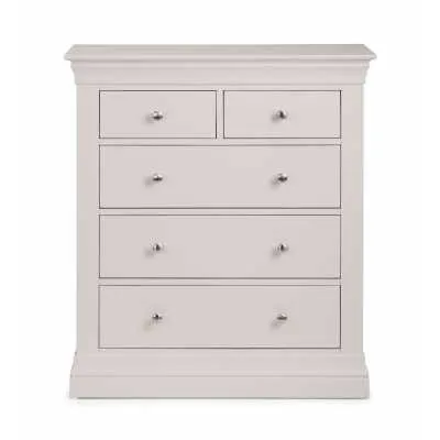 Clermont 3+2 Drawer Chest Light Grey