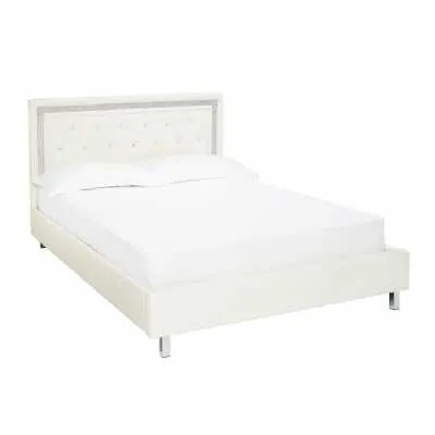 Crystalle 5.0 Kingsize Bed White