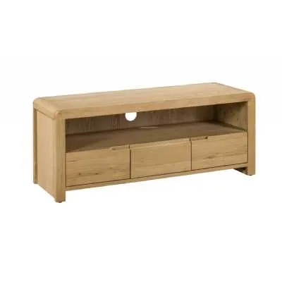 Curve Oak TV Unit