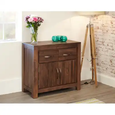 Dark Wood Walnut Small Sideboard