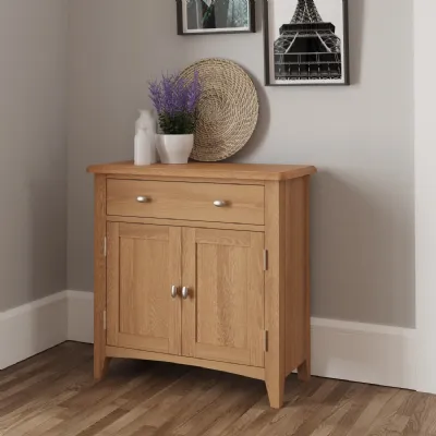 Small Light Oak Sideboard 75cm Wide