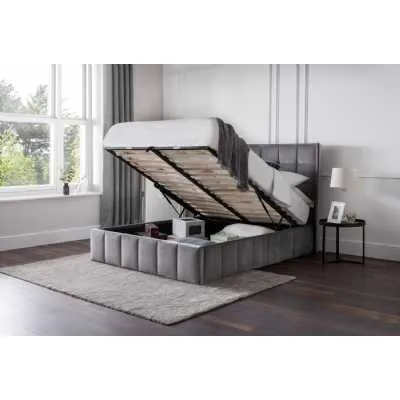 Gatsby Storage Ottoman Bed 135cm Light Grey