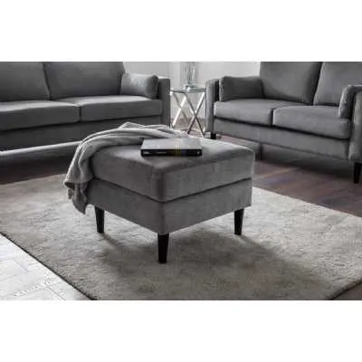 Hayward 3 Seater Dark Grey Chenille Fabric