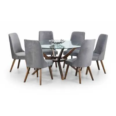 Huxley Chenille Dining Chair Dusk Grey