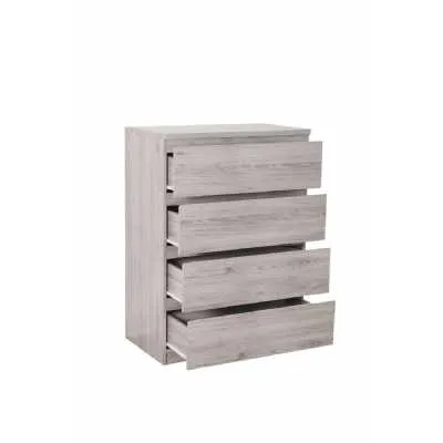 Jupiter 4 Drawer Chest Grey Oak