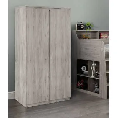 Jupiter 2 Door Wardrobe Grey Oak