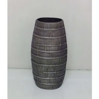 Mint Homeware Large Embossed Vase Grey