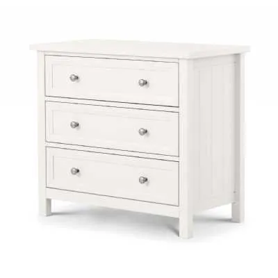 Maine 3 Drawer Chest Surf White