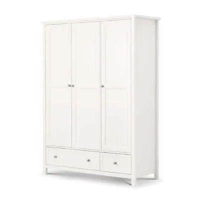 Maine 3 Door Combination Wardrobe Surf White