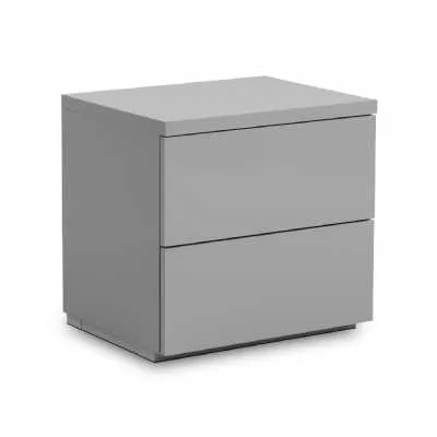 Monaco 2 Drw Bedside Grey Gloss