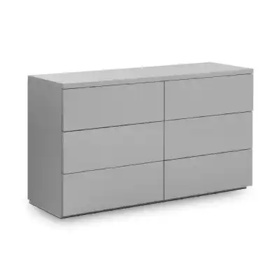 Monaco 6 Drw Wide Chest Grey Gloss