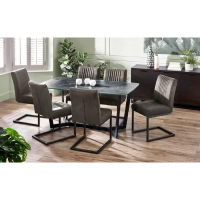 Olympus Dining Table Black Marble