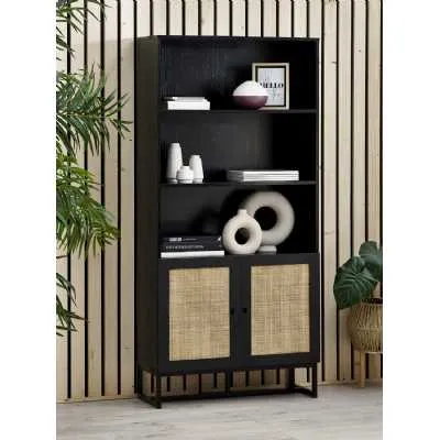 Padstow Tall Bookcase Black