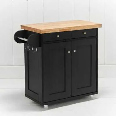 Portland Kitchen Island Black