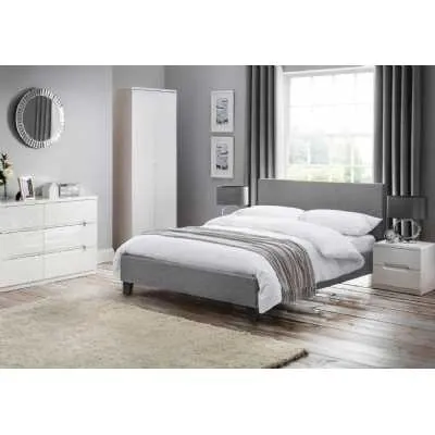 Rialto Light Grey Linen Bed 150cm