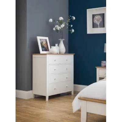 Salerno Shaker Ivory Oak 4 Drawer Chest