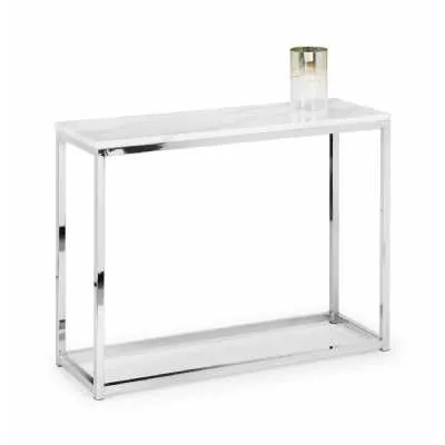 Scala Console Table White Marble