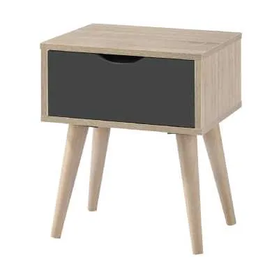 Scandi Oak Lamp Table Grey