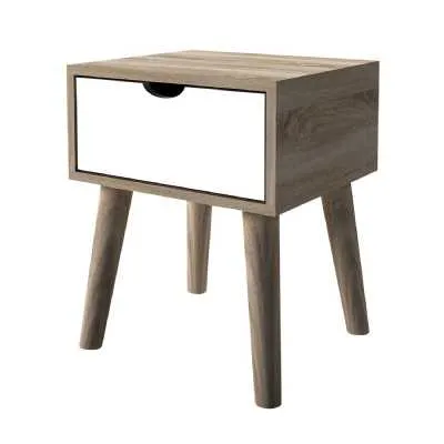 Scandi Oak Lamp Table White