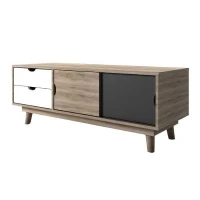 Scandi Oak TV Unit Grey