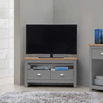 Corner TV Unit 2 Drawers