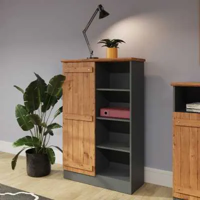 Multipurpose Cabinet Wotan Oak And Dark Grey