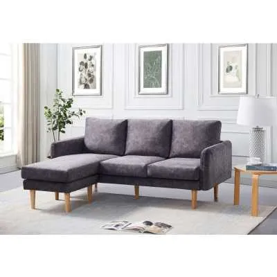 3 Seater Corner Sofa Grey