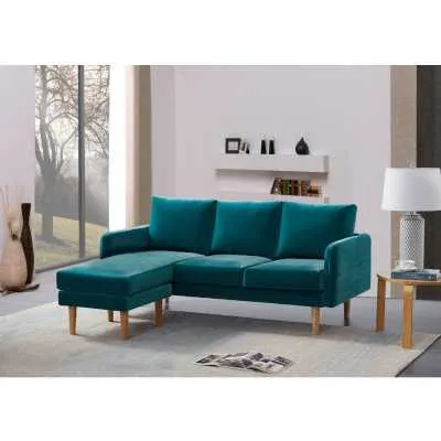 3 Seater Corner Sofa Green