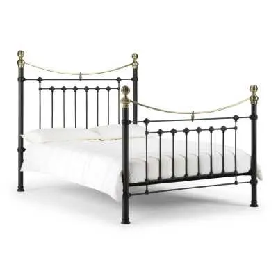 Victoria 150cm Bed Satin Black