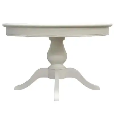 White Painted Round Dining Table 120cm Diameter