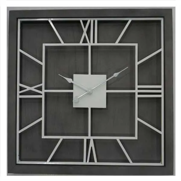 Williston Grey Square Wall Clock