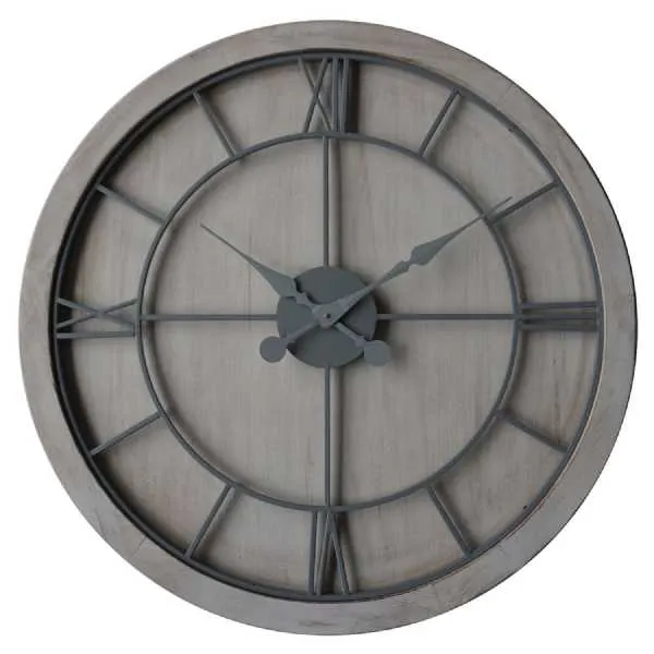 Williston White Large Wall Clock