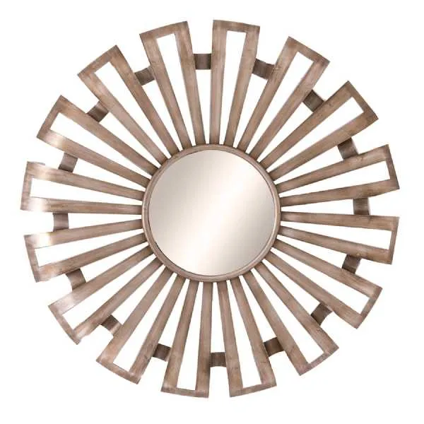 Evi Antique Silver Sunburst Mirror