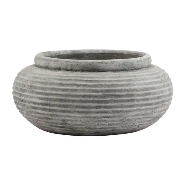 Athena Round Ribbed Planter