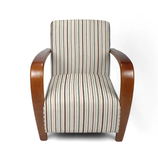 Duck Egg Stripe Fabric Armchair