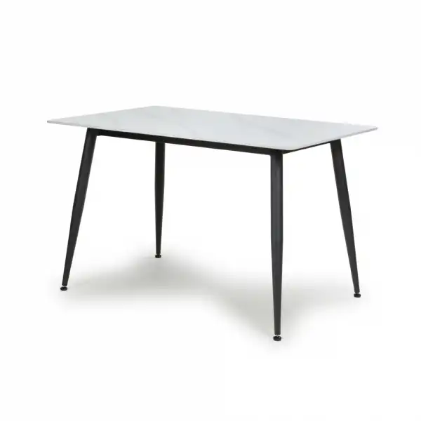 White Stone 120cm Dining Table