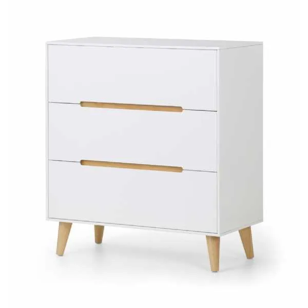 Alicia 3 Drawer Chest White