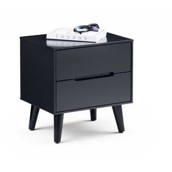 Alicia 2 Drawer Bedside Anthracite