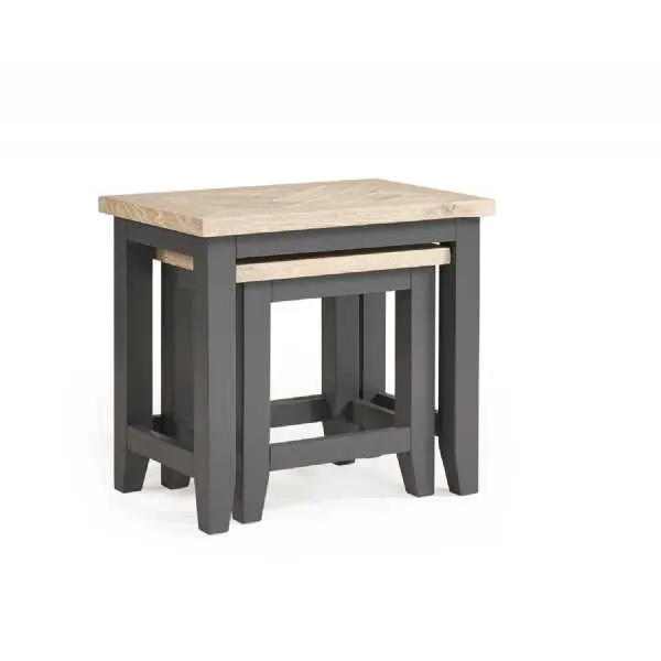 Bordeaux Nest Of Tables Dark Grey